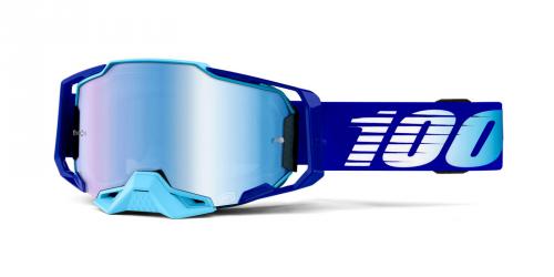 brýle ARMEGA Royal, 100% (modré chromované plexi s èepy pro slídy)