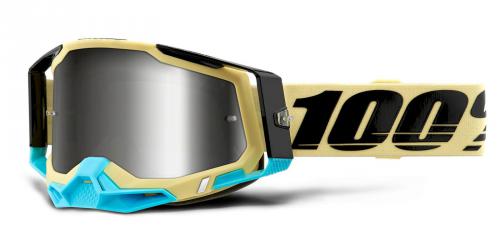 RACECRAFT 2 100% - USA , brýle Airblast - zrcadlové støíbrné plexi