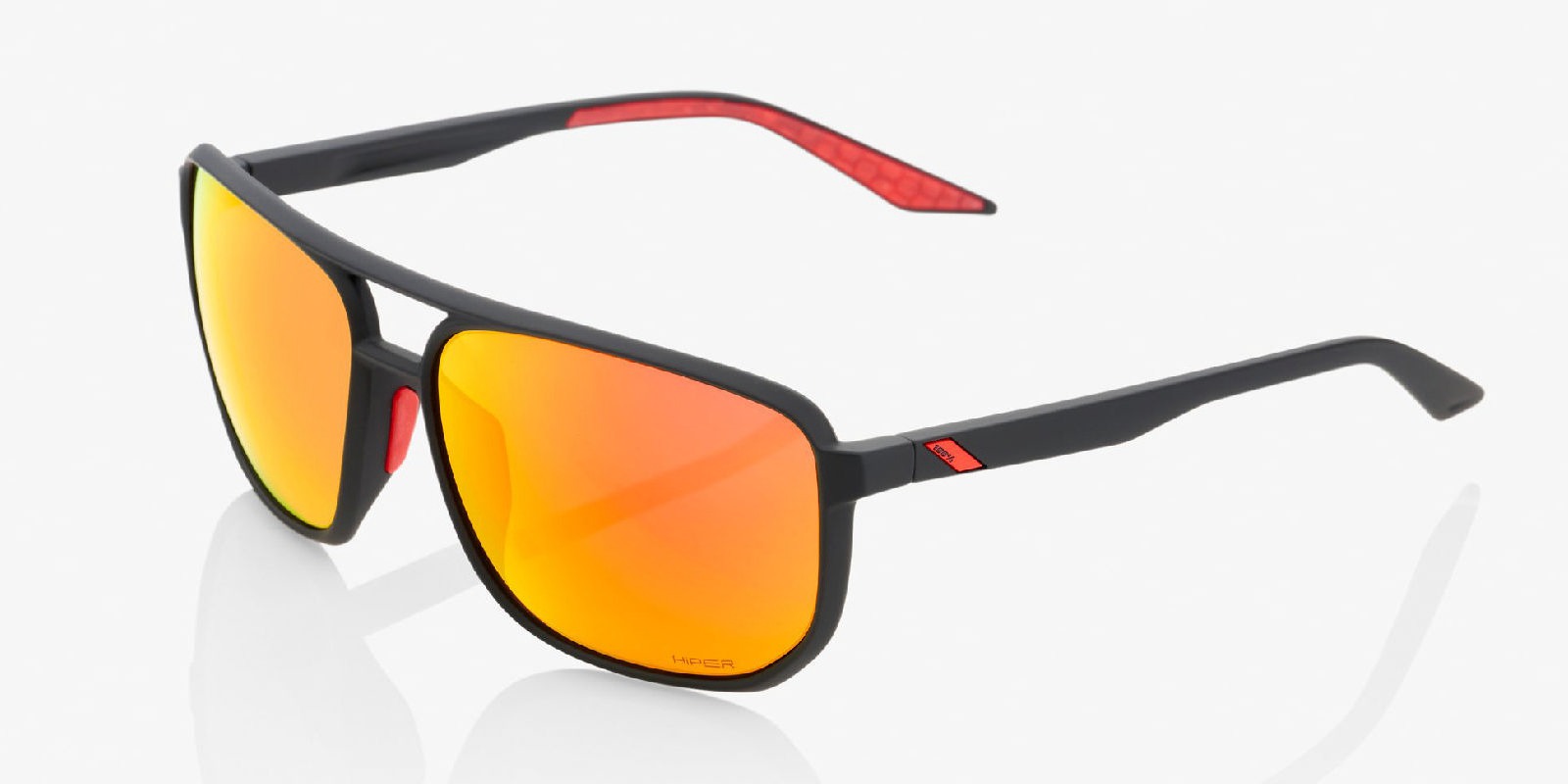 sluneèní brýle KONNOR - HIPER èervená èoèka, 100% (èerná) - zvìtšit obrázek
