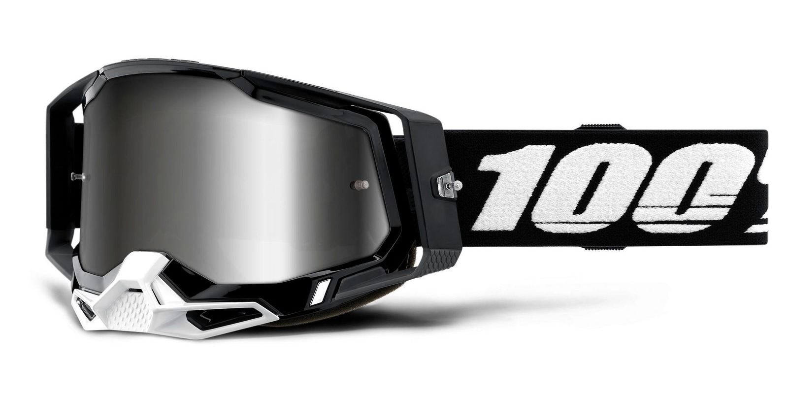 RACECRAFT 2 100% - USA , brýle èerné - zrcadlové støíbrné plexi - zvìtšit obrázek